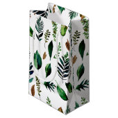 Groen gebladerte Botanische Natuur Klein Cadeauzakje (Voorkant Gekanteld)