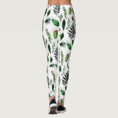 Groen gebladerte Botanische Natuur Leggings (Achterkant)