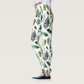 Groen gebladerte Botanische Natuur Leggings (Links)