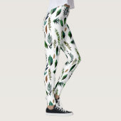 Groen gebladerte Botanische Natuur Leggings (Rechts)