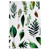 Groen gebladerte Botanische Natuur Medium Cadeauzakje (Voorkant)