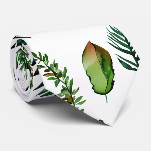 Groen gebladerte Botanische Natuur Stropdas (Opgerold)