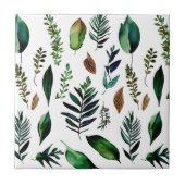 Groen gebladerte Botanische Natuur Tegeltje (Voorkant)