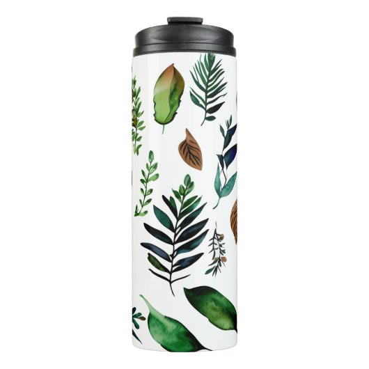 Groen gebladerte Botanische Natuur Thermosbeker (Voorkant)
