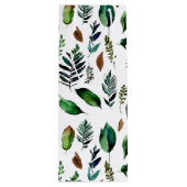 Groen gebladerte Botanische Natuur Wijn Cadeautas (Achterkant)