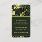 Groen gebladerte botanische tuinarchitect visitekaartje (Achterkant)