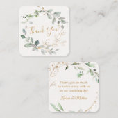 groen gebladerte bruiloft dank u Visitekaartje (Voorkant / Achterkant)