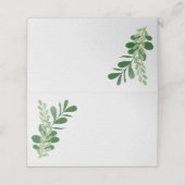 Groen gebladerte bruiloft plaatskaartje (Buitenkant ongevouwen)