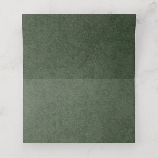 Groen gebladerte bruiloft plaatskaartje (Binnenkant ongevouwen)