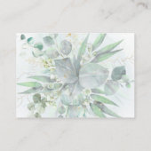 groen gebladerte Bruiloft Website Informatiekaartje (Achterkant)