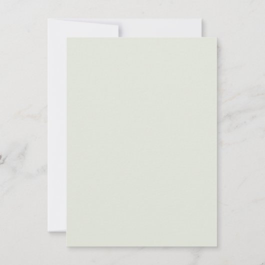 Groen gebladerte Cross Baby doopuitnodiging Kaart (Achterkant)