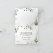 Groen gebladerte doopsel foto Dank u kaart (Binnen)