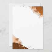 Groen gebladerte en koperen Folie Modern Wedding Kaart (Achterkant)