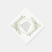 Groen gebladerte Eucalyptus Bladeren Bruidsfeest Servet (Hoek)