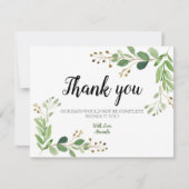 Groen gebladerte Eucalyptus Botanische Dank kaart (Voorkant)