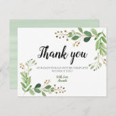 Groen gebladerte Eucalyptus Botanische Dank kaart (Voorkant / Achterkant)