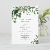 Groen gebladerte Eucalyptus Elegant rustieke bruil Kaart (Staand voorkant)