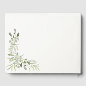 Groen gebladerte Eucalyptus verlaat bruiloft Gastenboek (Achterkant)