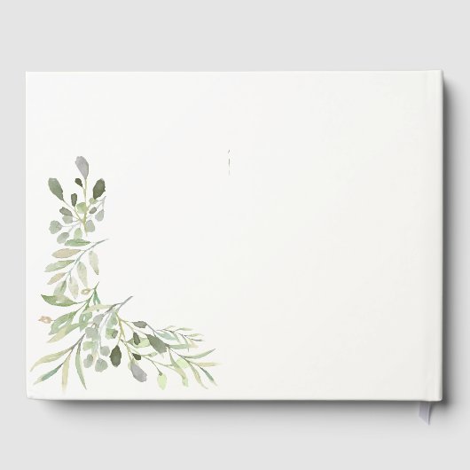 Groen gebladerte Eucalyptus verlaat bruiloft Gastenboek (Achterkant)