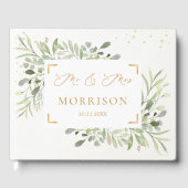 Groen gebladerte Eucalyptus verlaat bruiloft Gastenboek (Voorkant)