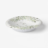 Groen gebladerte Eucalyptus verlaat bruiloft Papieren Kommen (Gebogen)