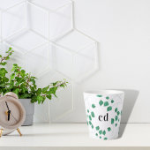 Groen gebladerte groen monogram latte mok