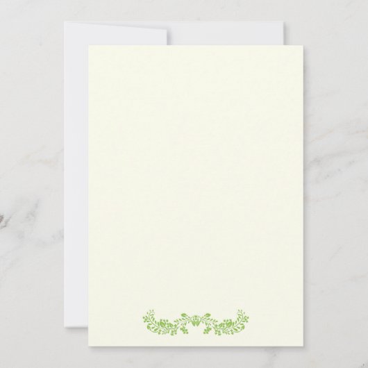 Groen gebladerte initialen bruiloft koppels douche kaart (Achterkant)