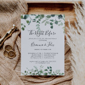 Groen gebladerte nacht voor repetitie diner kaart