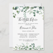 Groen gebladerte nacht voor repetitie diner kaart (Voorkant)