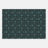 Groen gebladerte op zwart inpakpapier vel (Voorkant 3)