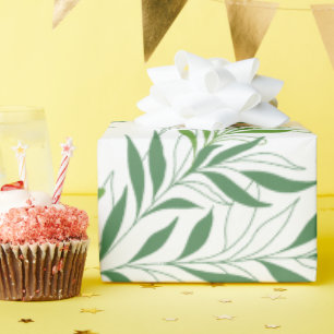 Groen gebladerte patroon Elegant groen en wit Cadeaupapier