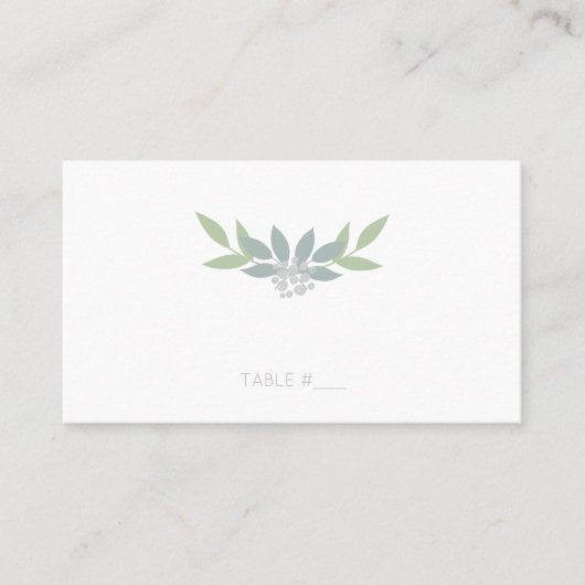 Groen gebladerte plaatskaarten - vlak plaatskaartje (Voorkant)