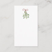 Groen gebladerte Poinsettia Wedding Details Informatiekaartje (Achterkant)