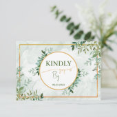 Groen gebladerte Twee maaltijdkeuze RSVP-kaart RSVP Kaartje (Staand voorkant)