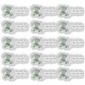 Groen gebladerte waterverf eucalyptus sticker (Voorkant)