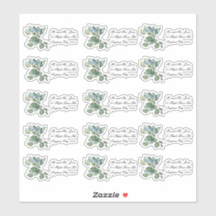 Groen gebladerte waterverf eucalyptus sticker