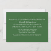 Groen gebogen Afstuderen voor Typografie Kaart (Achterkant)
