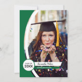 Groen gebogen Lijst Foto Afstuderen Kaart (Voorkant)