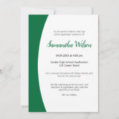 Groen gebogen Lijst Foto Afstuderen Kaart (Achterkant)