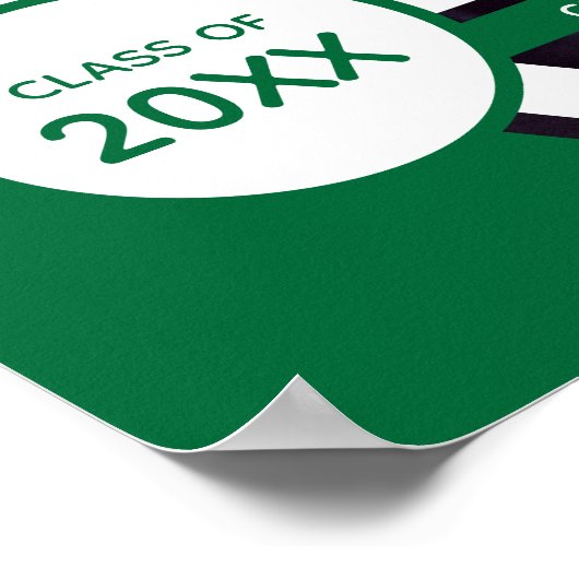 Groen gebogen Lijst Foto Afstuderen Poster (Hoek)