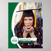 Groen gebogen Lijst Foto Afstuderen Poster (Voorkant)