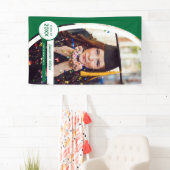 Groen gebogen Lijst Foto Afstuderen Spandoek (Insitu)