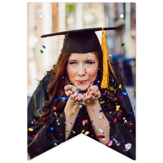 Groen gebogen Lijst Foto Afstuderen Vlaggetjes (Tweede vlag)