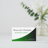 Groen Gebogen Wit, Professioneel Visitekaartje (Staand voorkant)