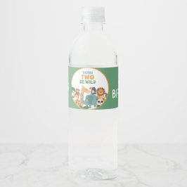 Groen geboren om wild te zijn waterfles etiket