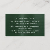 Groen geborsteld Metaal Metaal Roestvrij Staal Visitekaartje (Achterkant)