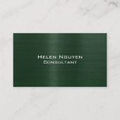 Groen geborsteld Metaal Metaal Roestvrij Staal Visitekaartje (Voorkant)