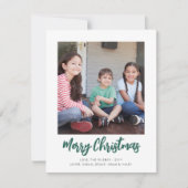 Groen geborsteld script Vrolijk kerstfeest Eenvoud Feestdagenkaart (Voorkant)