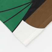 Groen gebotteld Plant Fleece Deken (Hoek)