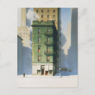 Groen gebouw in New York Winter Briefkaart